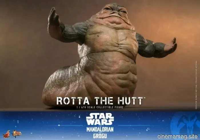 Hot Toys has revealed a sixth scale figure of Star Wars: The Mandalorian featuring Grogu and Rotta the Hutt.