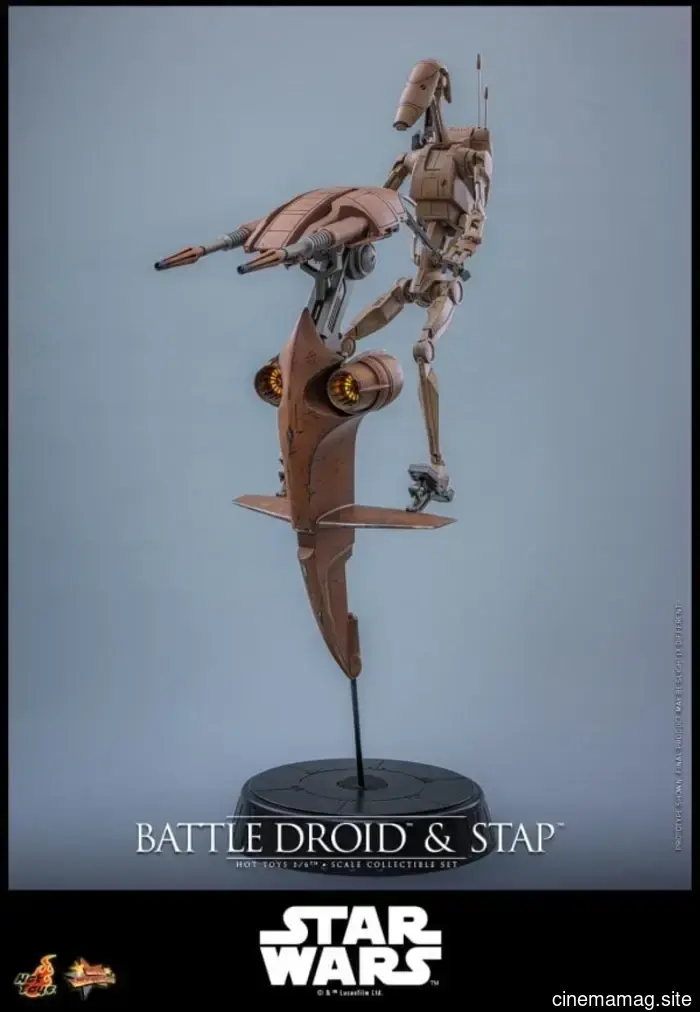 Hot Toys has unveiled the Battle Droid and STAP sixth scale set from Star Wars: Episode I – The Phantom Menace.