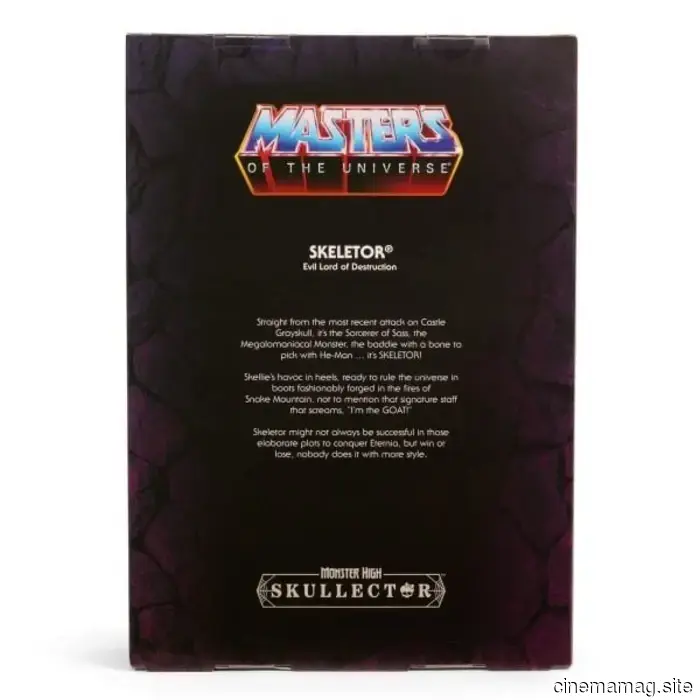 Skeletor receives the Monster High Skullector makeover in a Masters of the Universe crossover doll.