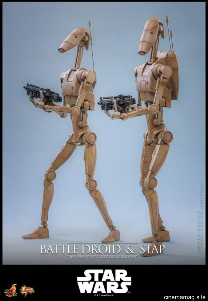 Hot Toys has unveiled the Battle Droid and STAP sixth scale set from Star Wars: Episode I – The Phantom Menace.