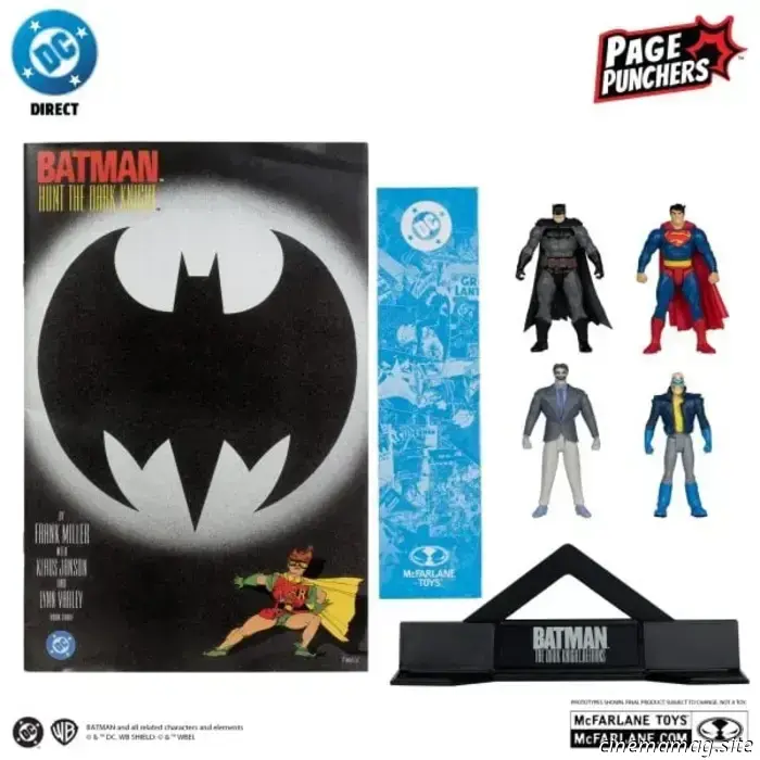McFarlane Toys представляет серию Page Punchers с Суперменом, Джокером и Бэтменом: «Темный рыцарь возвращается».