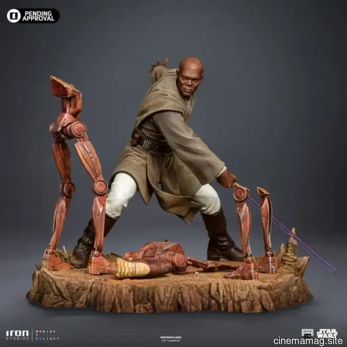 Star Wars: Episodio II – El ataque de los clones Estatua de escala de arte de Mace Windu revelada por Iron Studios