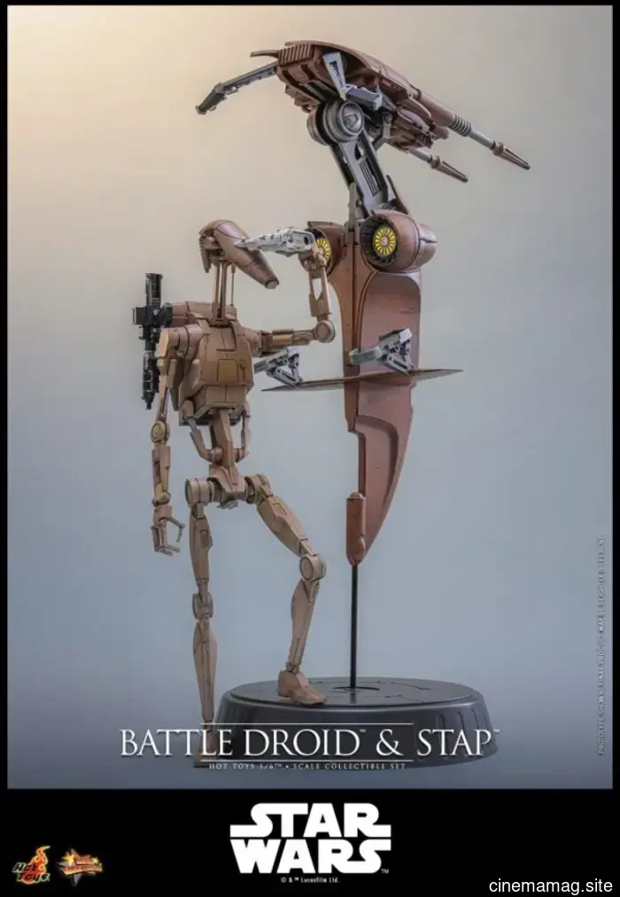 Hot Toys has unveiled the Battle Droid and STAP sixth scale set from Star Wars: Episode I – The Phantom Menace.