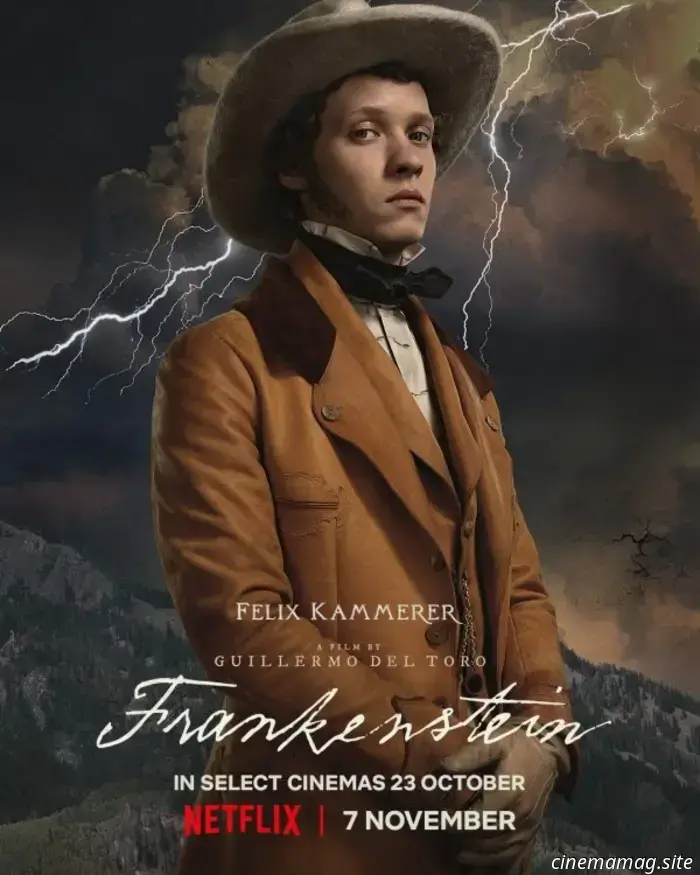 El Frankenstein de Guillermo del Toro recibe una serie de pósters de personajes.