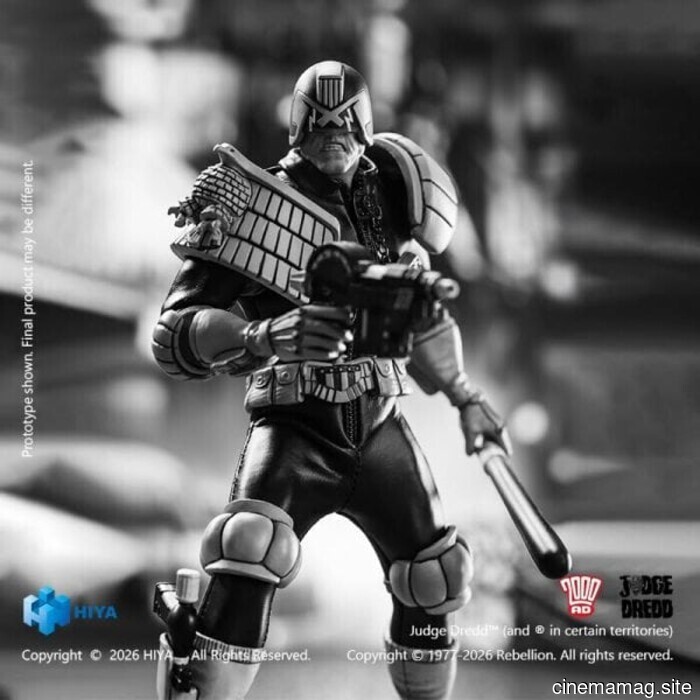 Hiya Toys reveals the Judge Dredd (Black & White) Exquisite Super Series action figure.
