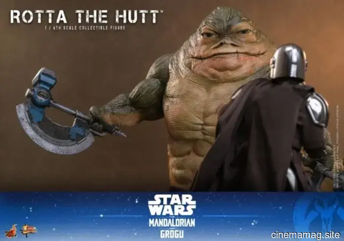 Hot Toys has revealed a sixth scale figure of Star Wars: The Mandalorian featuring Grogu and Rotta the Hutt.