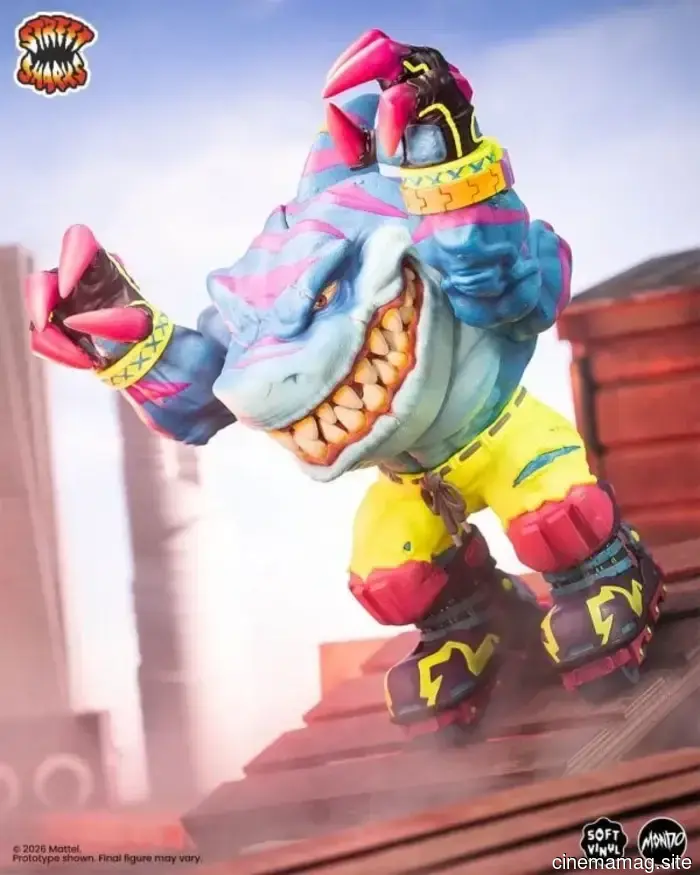 Streex becomes part of Mondo’s Street Sharks collection with a premium soft vinyl figure.