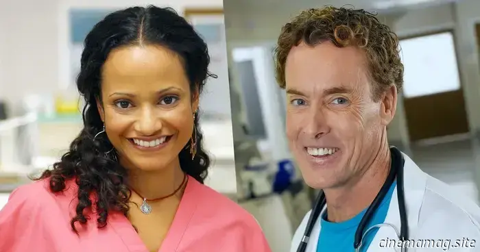 Judy Reyes and John C. McGinley participate in the Scrubs reunion.