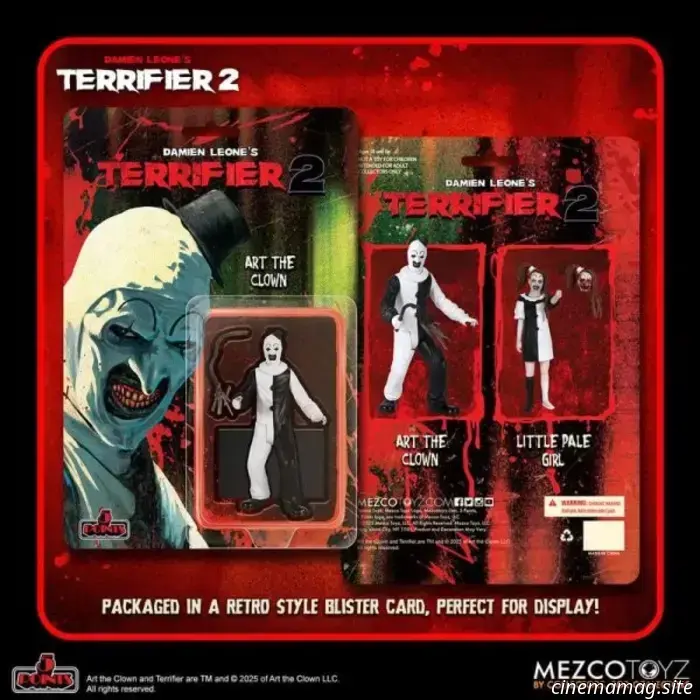 Art the Clown and The Little Pale Girl are added to Mezco’s 5 Points collection with the Terrifier 2 action figure set.