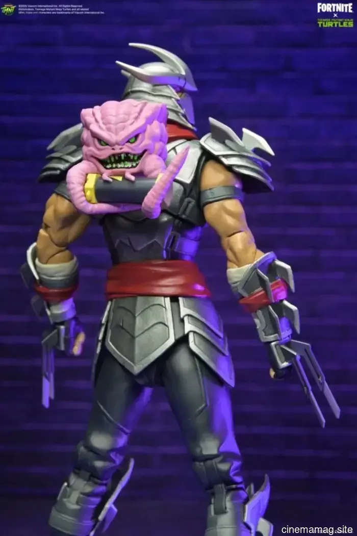 NECA introduces the Shredder action figure from the Fortnite x Teenage Mutant Ninja Turtles collaboration.