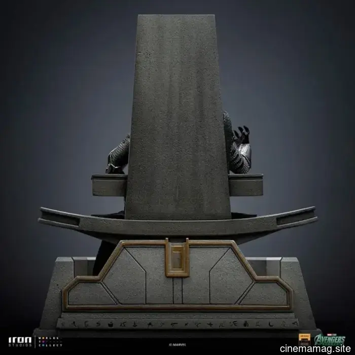 Vengadores: Doomsday Doctor Doom en la Estatua de Escala de Arte en el Trono presentada por Iron Studios