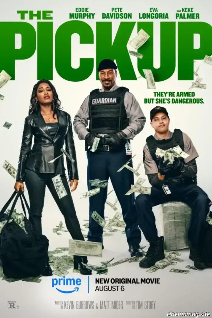 The initial poster and images for the action-comedy film The Pickup, featuring Eddie Murphy, Pete Davidson, and Keke Palmer, have been released.
