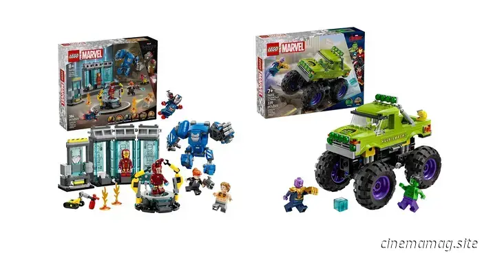 LEGO Marvel Camión de Hulk contra Thanos y Laboratorio de Iron Man: Hall of Armor