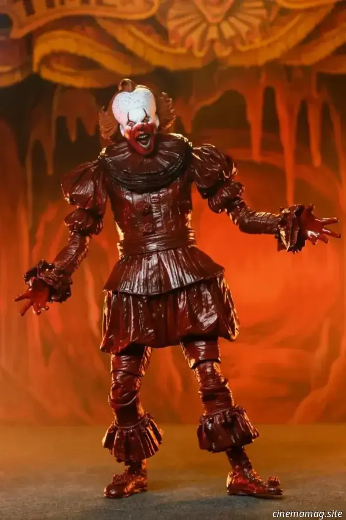 NECA unveils the Ultimate Blood Pennywise figure from IT: Welcome to Derry.