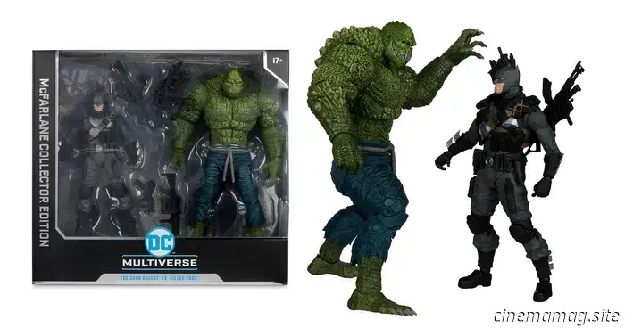 McFarlane Toys reveals a 2-pack of action figures featuring DC Multiverse's The Grim Knight versus Killer Croc.