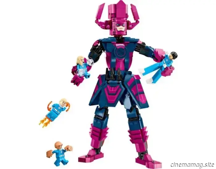 The Fantastic Four confront Galactus in LEGO's set titled The Fantastic Four: First Steps.