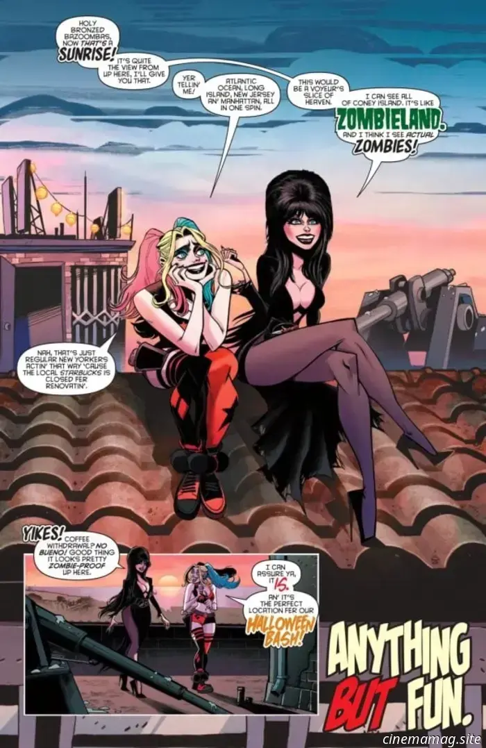 Echa un vistazo a Harley Quinn X Elvira #2 con una vista previa exclusiva