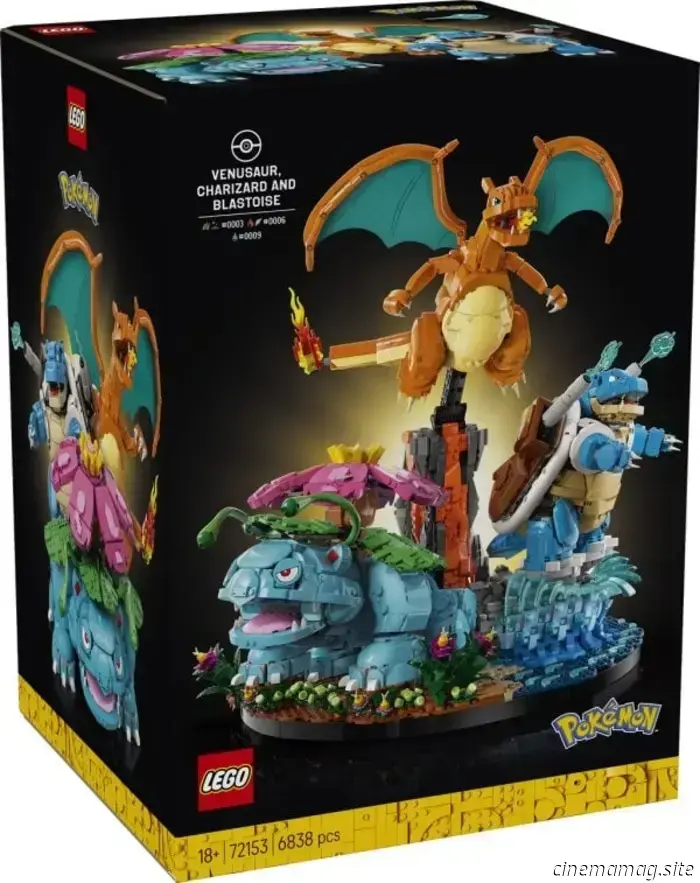 Линейка LEGO Pokémon запускается с Пикачу, Иви, Венузавром, Чаризардом и Бластойзом.