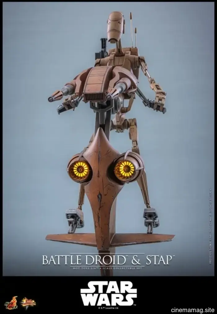 Hot Toys has unveiled the Battle Droid and STAP sixth scale set from Star Wars: Episode I – The Phantom Menace.