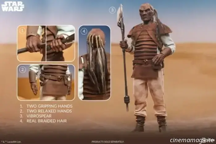 Protect your skiff with the sixth scale figure of Pagetti Rook from Sideshow's Star Wars: Scum & Villainy collection.