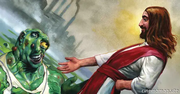 In the preview for Toxie Team-Up #1, The Toxic Avenger teams up with Jesus Christ.