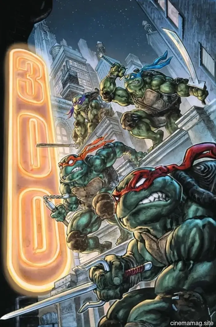 Frank Miller creates his first illustration of the Teenage Mutant Ninja Turtles for the special variant cover of the 300th issue.
