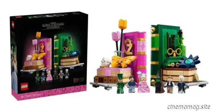 LEGO Wicked Glinda & Elphaba Bookends set will be released in September.