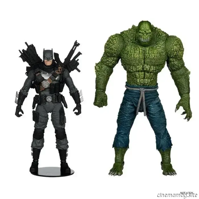 McFarlane Toys reveals a 2-pack of action figures featuring DC Multiverse's The Grim Knight versus Killer Croc.