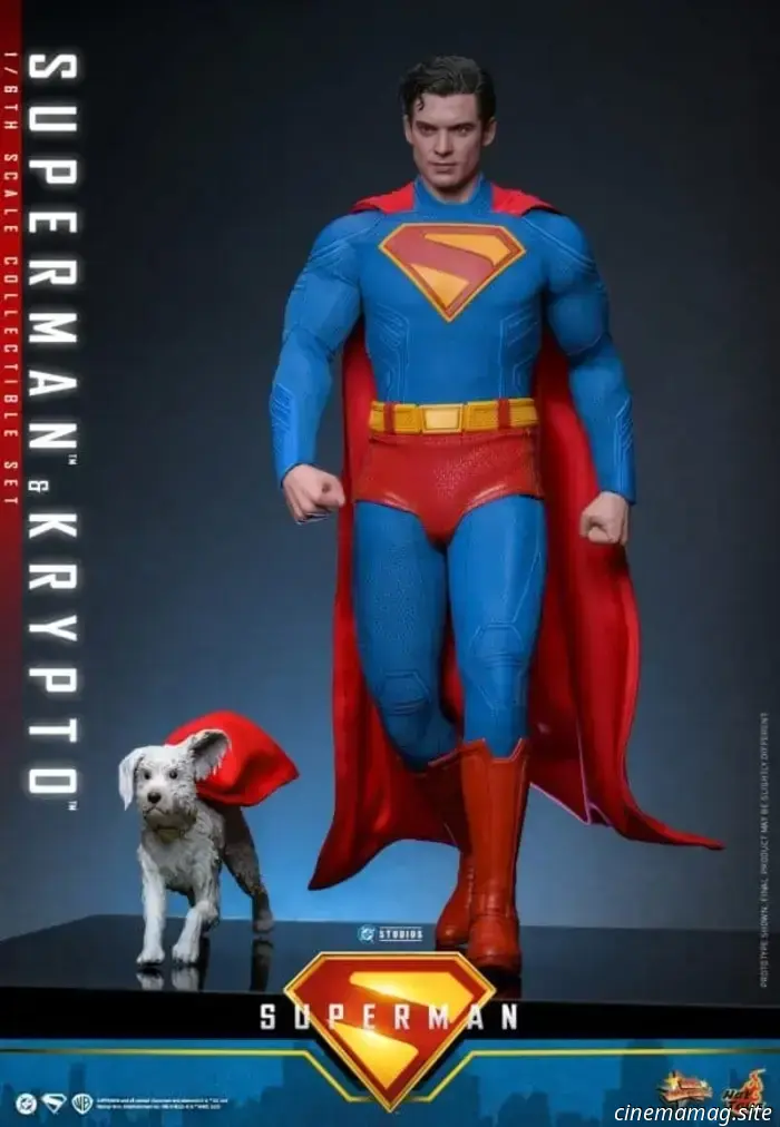 Hot Toys has officially revealed the sixth scale figures of Superman and Krypto, showcasing David Corenswet's portrayal of the Man of Steel.