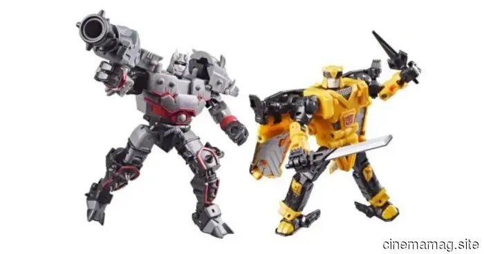 The Transformers Timelines action figure set reimagines Bumblebee and Megatron with a samurai era theme.