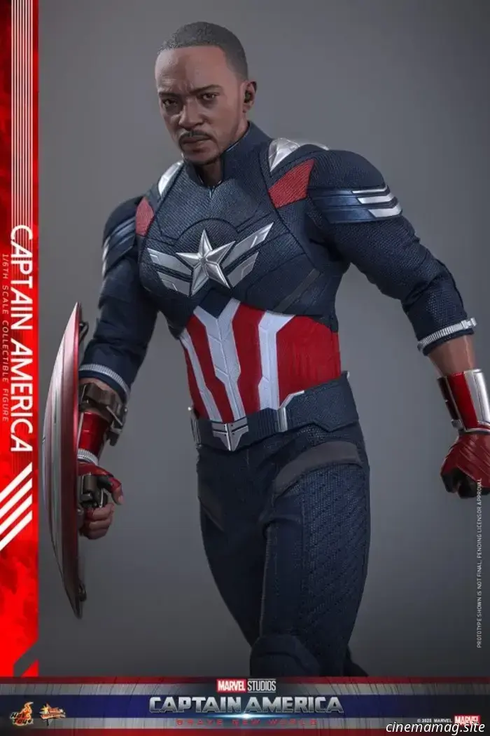 Hot Toys svela Captain America: Brave New World Sam Wilson Cap figura in sesta scala