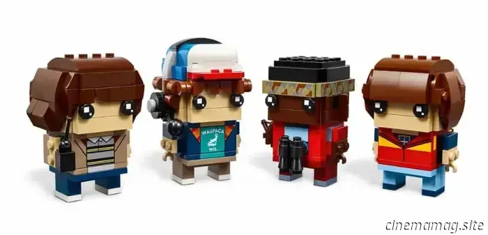 The characters Mike, Dustin, Lucas, and Will from Stranger Things receive the LEGO BrickHeadz makeover.