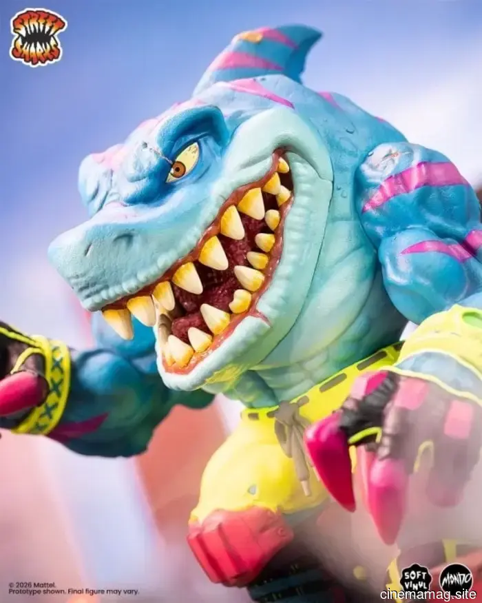 Streex becomes part of Mondo’s Street Sharks collection with a premium soft vinyl figure.
