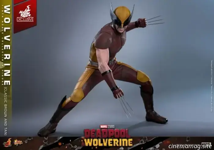 The classic brown and tan Wolverine joins Hot Toys' collection of sixth scale figures featuring Deadpool and Wolverine.