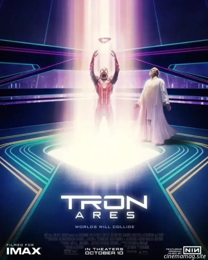 El póster IMAX de TRON: Ares presenta a Jared Leto y Jeff Bridges.