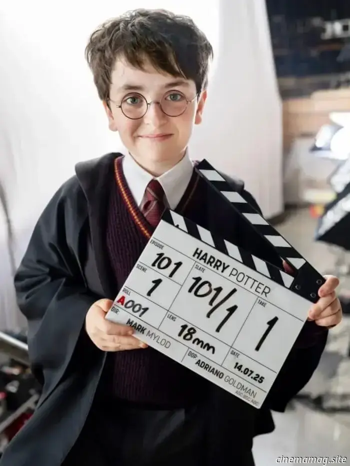 The Harry Potter TV series has started production and has released its first glimpse of Harry and Hagrid.