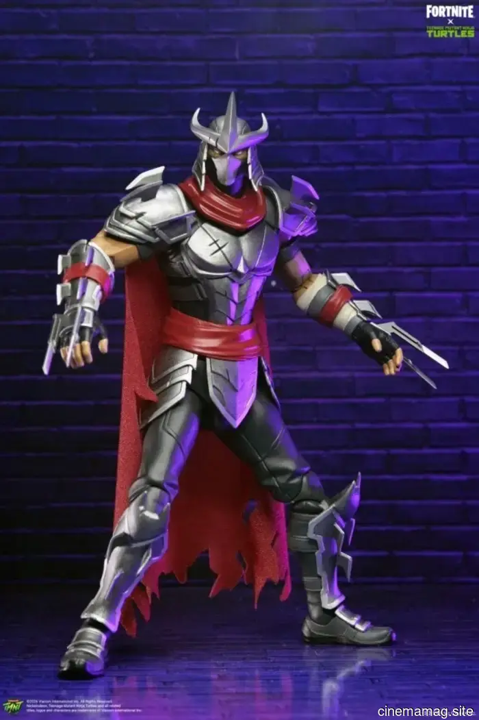 NECA introduces the Shredder action figure from the Fortnite x Teenage Mutant Ninja Turtles collaboration.