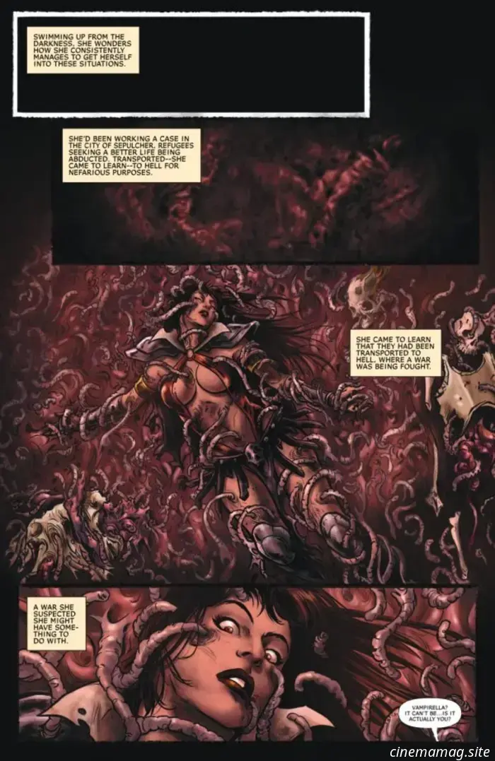 Vampi va al infierno en Vampirella: Armageddon #3: primer vistazo