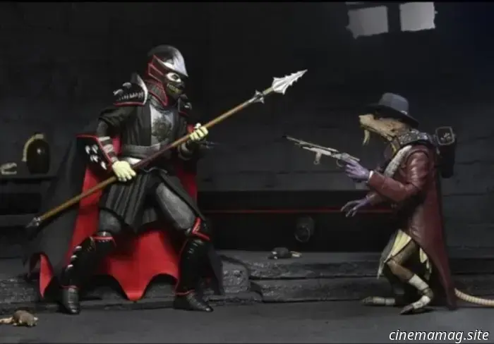 NECA Universal Monsters x Teenage Mutant Ninja Turtles mash-up figure reimmaginare Shredder e Splinter come Dracula e Van Helsing