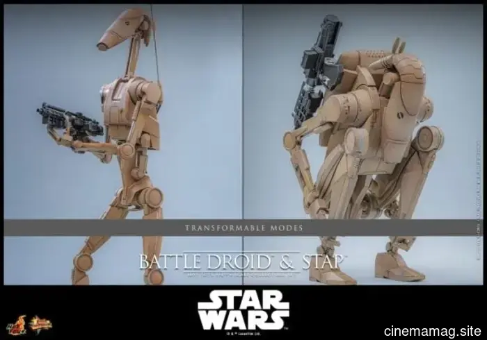 Hot Toys has unveiled the Battle Droid and STAP sixth scale set from Star Wars: Episode I – The Phantom Menace.