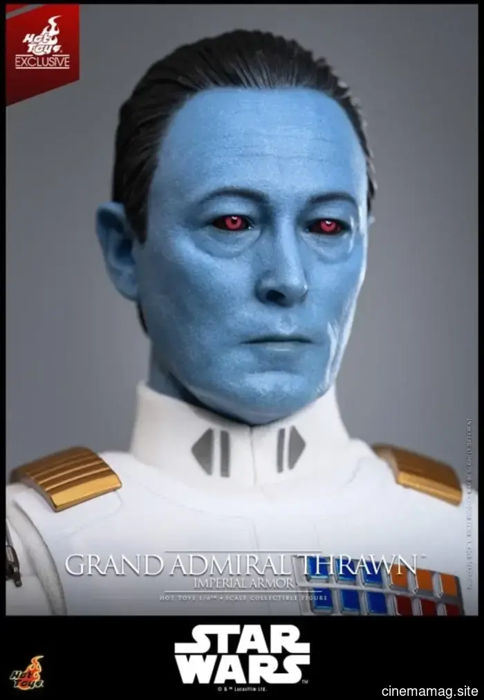Grand Admiral Thrawn wears Imperial Armor in Hot Toys' newest sixth scale figure from Star Wars.