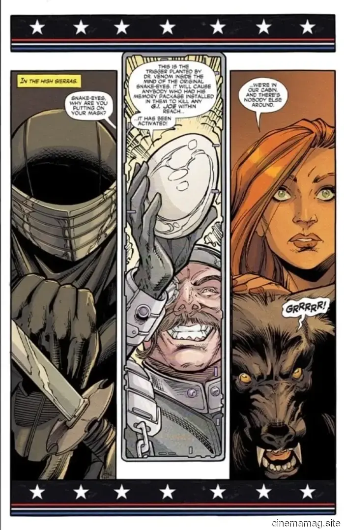 Скарлетт против Змеиных Глаз в тизере G.I. Joe: Настоящий Американский Герой #330