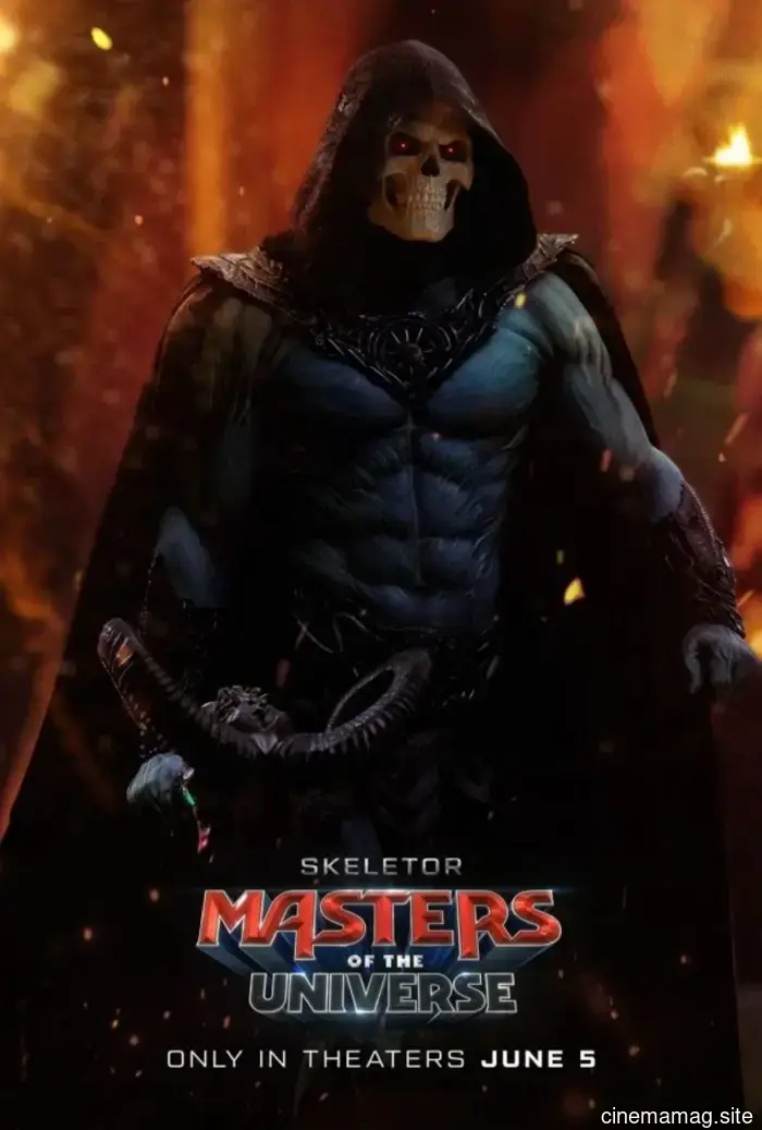 Character posters for Masters of the Universe highlight the movie's heroes and villains.