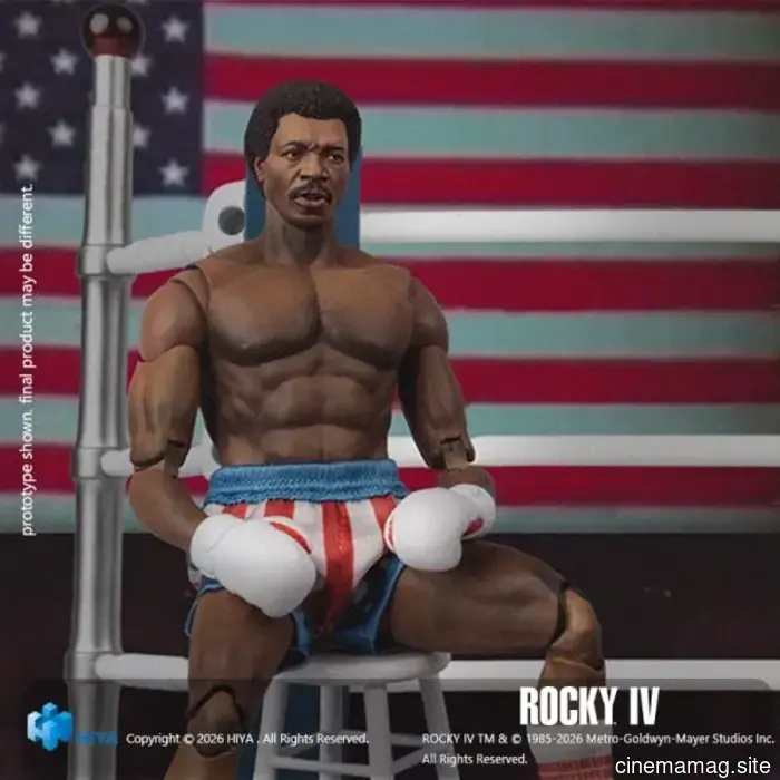 Apollo Creed regresa al ring con la figura de acción Exquisite Super Series de Rocky IV de Hiya Toys.