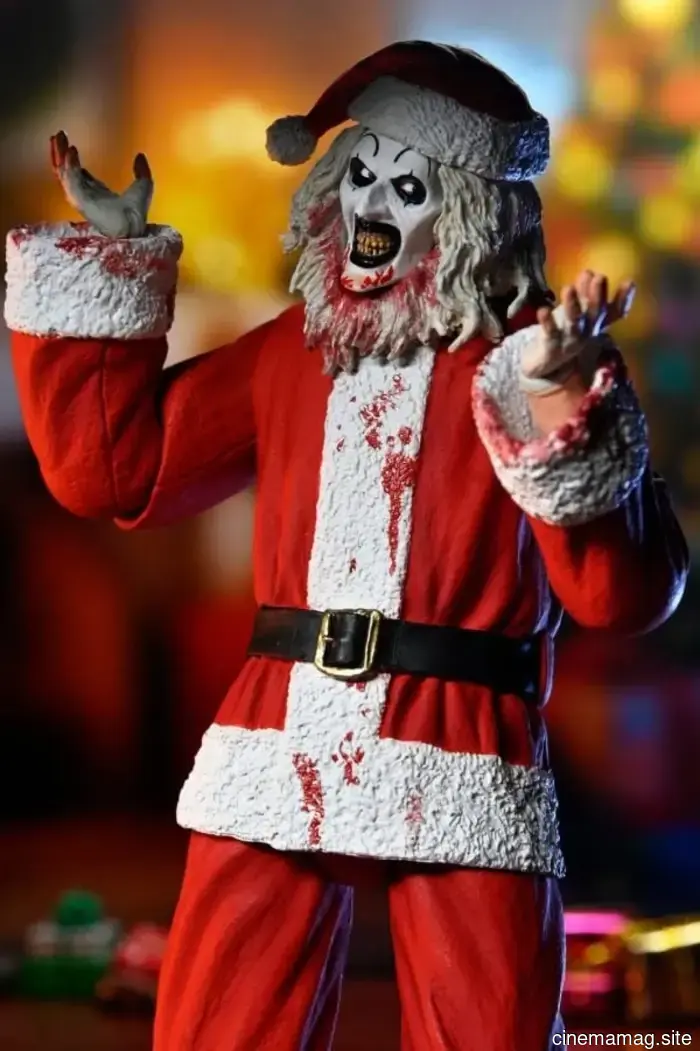 Art the Clown celebrates the holidays with NECA’s Terrifier 3 Ultimate action figure.