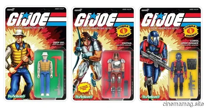 Lady Jaye, Deep Six, Zartan, and the Cobra Viper Gunner are set to be part of Super7's G.I. Joe: A Real American Hero ReAction+ series.