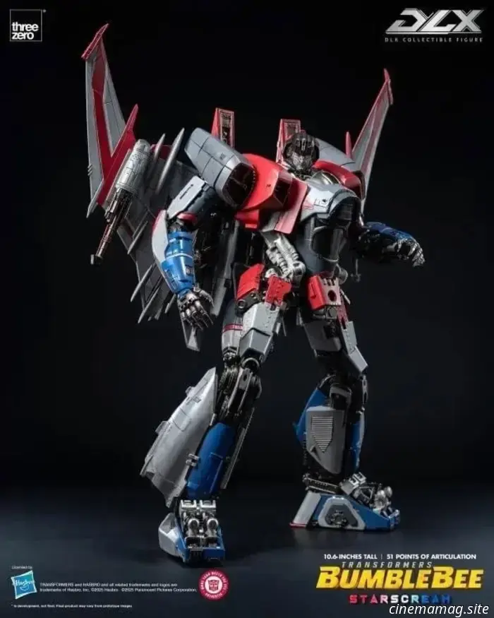 Threezero unveils the DLX Starscream figure from Transformers: Bumblebee.