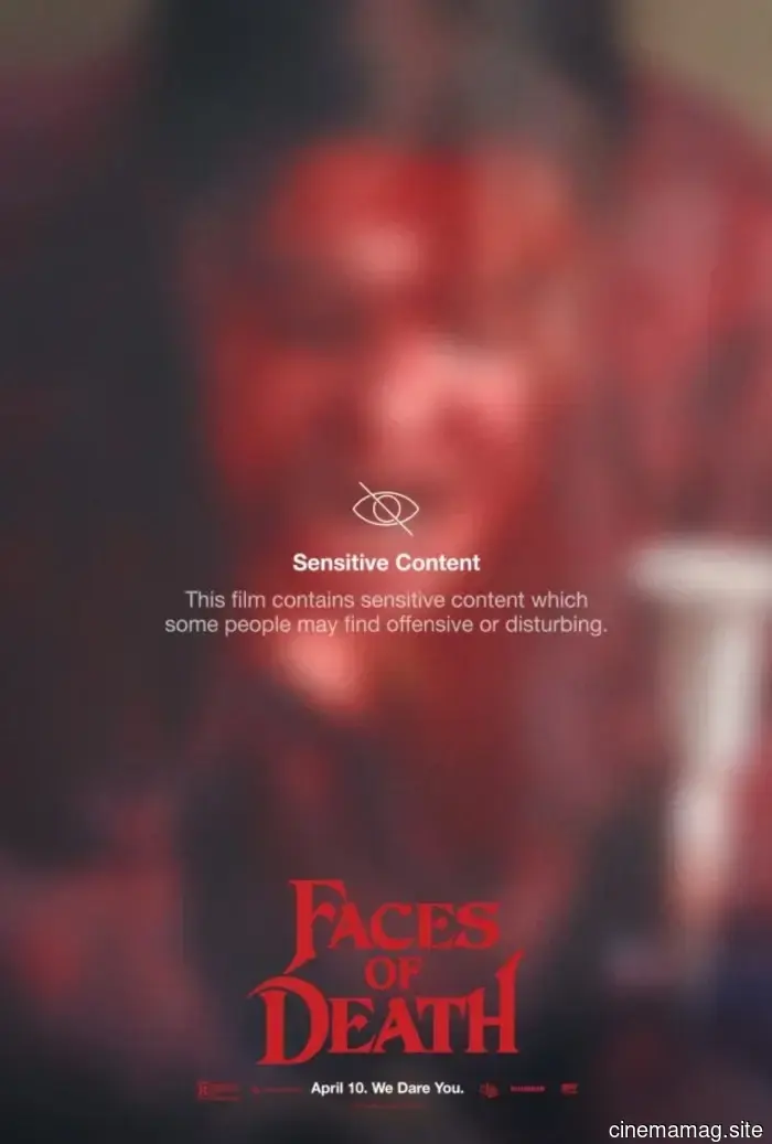 The trailer and character posters for Faces of Death caution viewers about sensitive material.