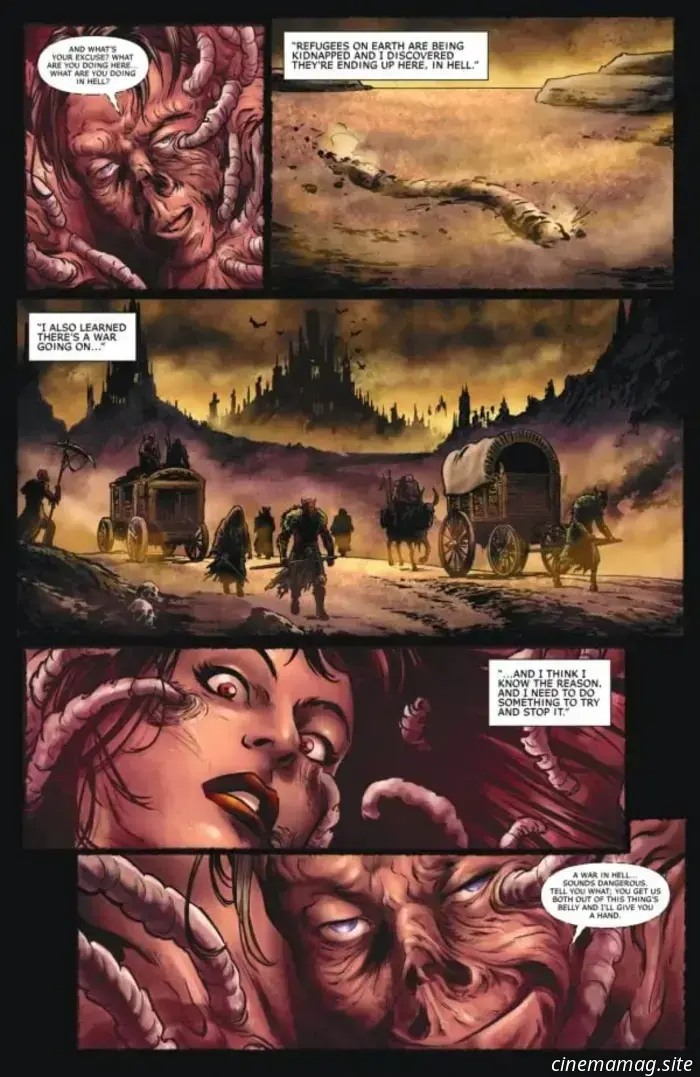 Vampi va al infierno en Vampirella: Armageddon #3: primer vistazo