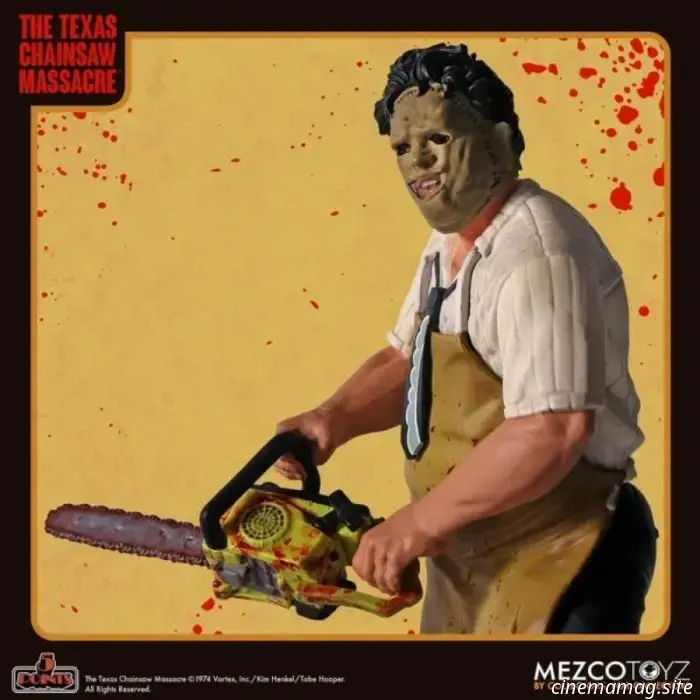 Leatherface becomes part of Mezco's 5-Points collection with a vintage-style figure from Texas Chain Saw Massacre.